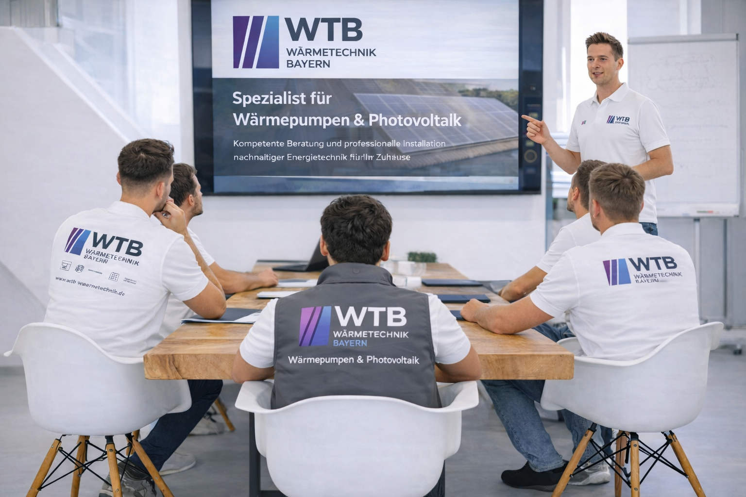 Das WTB-Team bei einer Besprechung